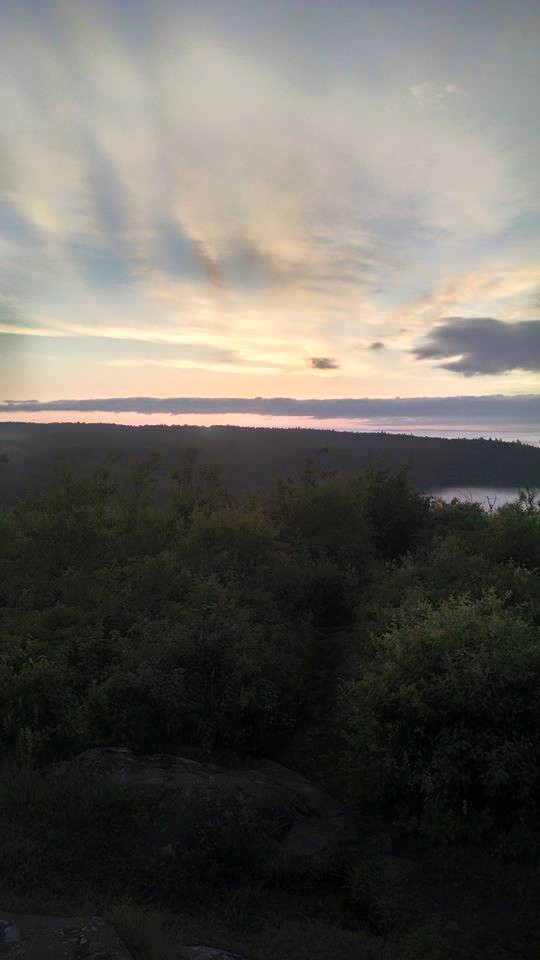 The view just before sunrise.